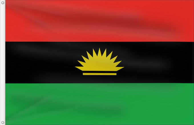 Flag, with two metal eyelets and reinforced hoist: Biafra	Okoloto nke Biafra