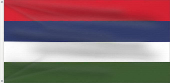 Drapeau, avec deux œillets métalliques et guindant renforcé : Presidential Standard of Nigeria  Armed Forces	Presidential Standard of Nigeria (Armed Forces)	Étendard Présidentiel du Nigéria (Forces Armées)	Estandarte Presidencial de Nigeria (Fuerzas Armadas)	Präsidentenstandarte von Nigeria (Streitkräfte)	Stendardo 