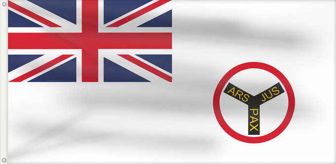 Flag, with two metal eyelets and reinforced hoist: Royal Niger Company