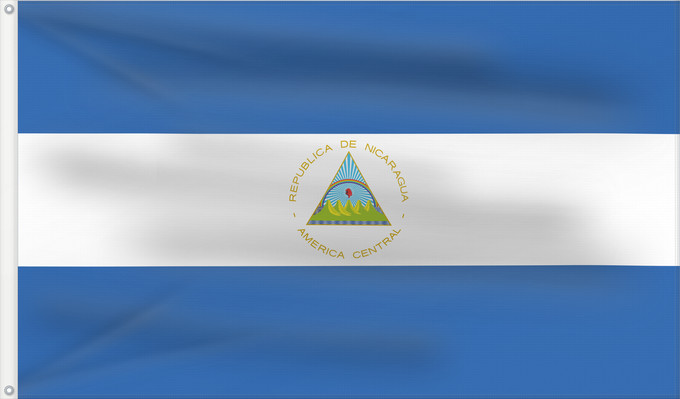 Flag, with two metal eyelets and reinforced hoist: Nicaragua La República de Nicaragua Nikaragvo Флаг Никарагуа Nikaragve Nicaraguas