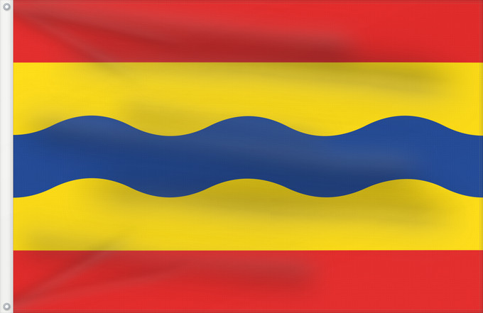 Bandera, con dos ojales metálicos y lado del asta reforzado: Overijssel Province Overijssel Overijsselse vlag