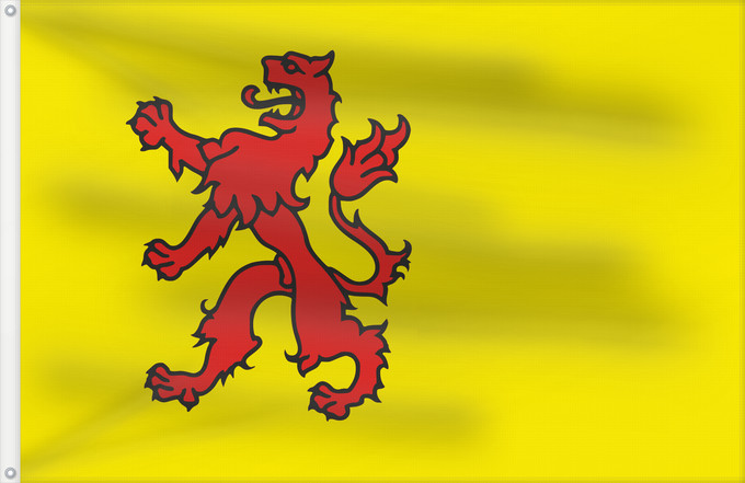 Bandera, con dos ojales metálicos y lado del asta reforzado: Zuid-Holland South Holland Olanda Meridionale Province nl Zuid-Holland