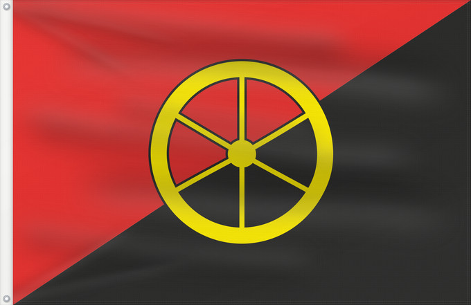 Flag, with two metal eyelets and reinforced hoist: Aalburg Dutch municipality of Aalburg