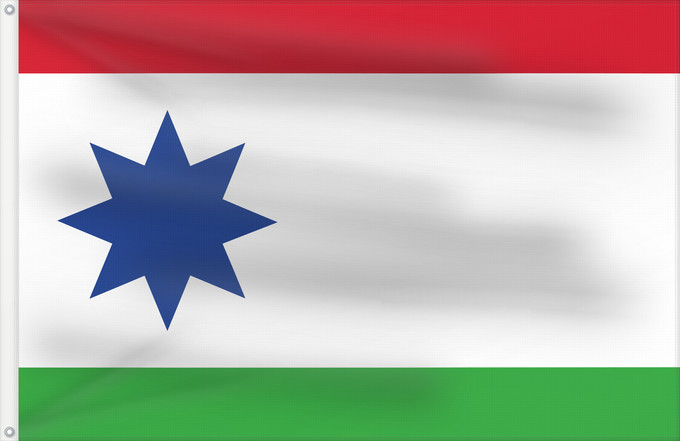 Flagge, mit zwei Metallösen und verstärktem Besatzband: Achtkarspelen	Dutch municipality of Achtkarspelen, Friesland
