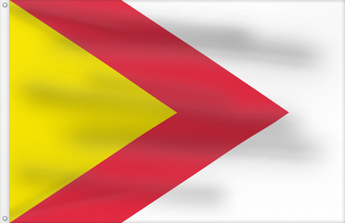 Flagge, mit zwei Metallösen und verstärktem Besatzband: Bergschenhoek Dutch municipality of Bergschenhoek