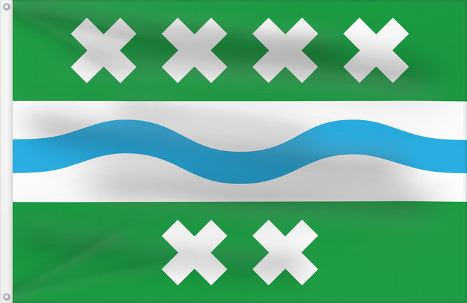 Flagge, mit zwei Metallösen und verstärktem Besatzband: Bernisse	Bernisse, South Holland	Bernisse De Gemeente Bernisse heeft sinds 15 augustus 1988 een eigen gemeentevlag