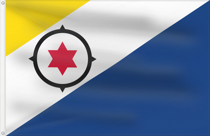 Flagge, mit zwei Metallösen und verstärktem Besatzband: Bonaire