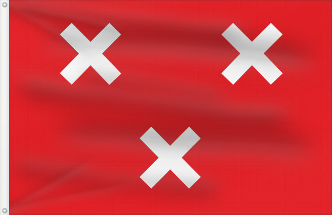 Bandera, con dos ojales metálicos y lado del asta reforzado: Breda Breda, North Brabant, the Netherlands Bréda, Brabant-Septentrional, Pays-Bas Breda, Noord-Brabant, Nederland