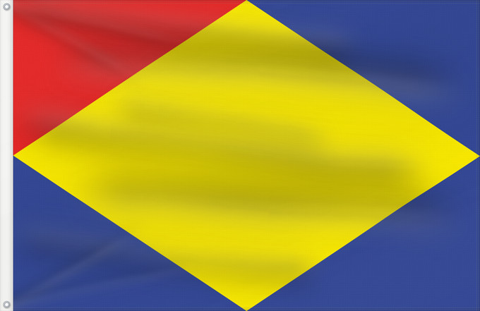 Flagge, mit zwei Metallösen und verstärktem Besatzband: Brouwershaven Brouwershaven (1961-1997)