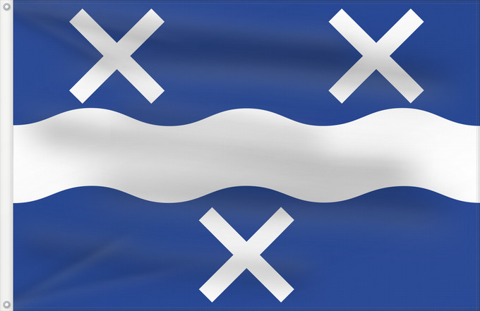 Flagge, mit zwei Metallösen und verstärktem Besatzband: Cromstrijen Dutch municipality of Cromstrijen