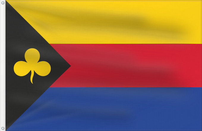 Flagge, mit zwei Metallösen und verstärktem Besatzband: Delfzijl Dutch municipality of Delfzijl