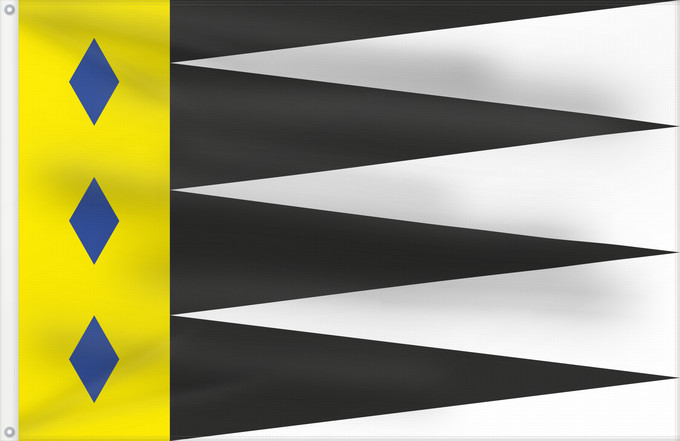 Flagge, mit zwei Metallösen und verstärktem Besatzband: Duiveland	Duiveland (former municipality)	Duiveland (ancienne commune)	Duiveland (antiguo municipio)	Duiveland (ehemalige Gemeinde)	Duiveland (ex comune)	Duiveland, a former Dutch municipality