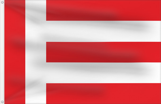 Flagge, mit zwei Metallösen und verstärktem Besatzband: Eindhoven