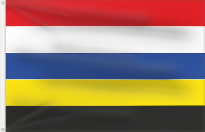 Bandiera, con due occhielli metallici e lato dell'asta rinforzato: Elst, Gelderland	Municipal flag of Elst, Gelderland