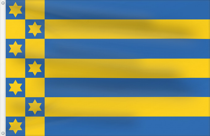 Flagge, mit zwei Metallösen und verstärktem Besatzband: Ferwerderadiel	Dutch municipality of Ferwerderadiel  Ferwerderadeel