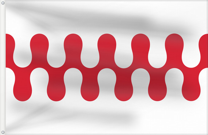 Flagge, mit zwei Metallösen und verstärktem Besatzband: Groesbeek	Dutch municipality of Groesbeek