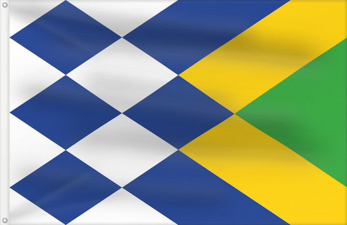 Flagge, mit zwei Metallösen und verstärktem Besatzband: Korendijk	Dutch municipality of Korendijk