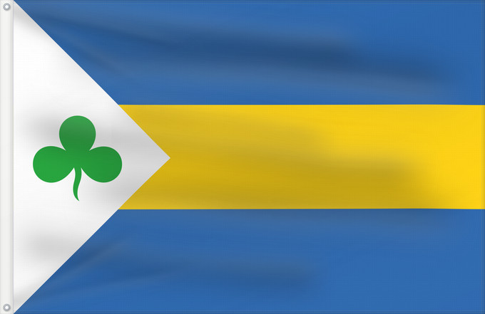 Flagge, mit zwei Metallösen und verstärktem Besatzband: Leeuwarderadeel Dutch municipality of Leeuwarderadeel