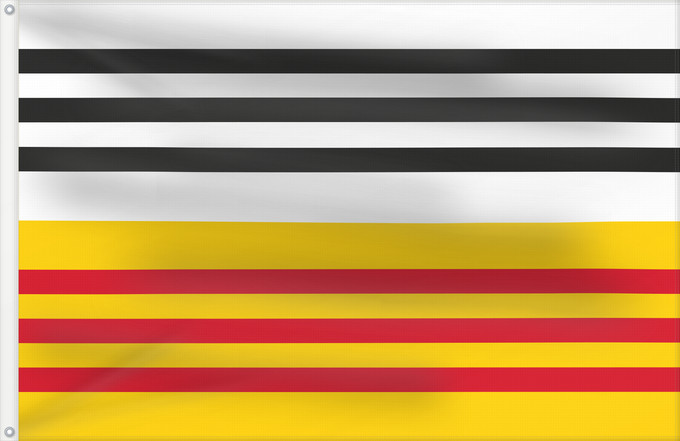 Flagge, mit zwei Metallösen und verstärktem Besatzband: Loon op Zand	Dutch municipality of Loon op Zand