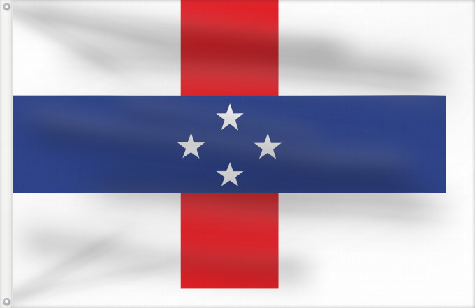 Flagge, mit zwei Metallösen und verstärktem Besatzband: Netherlands antilles