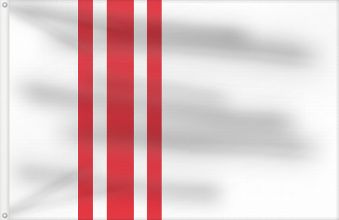 Flagge, mit zwei Metallösen und verstärktem Besatzband: Oisterwijk Dutch municipality of Oisterwijk