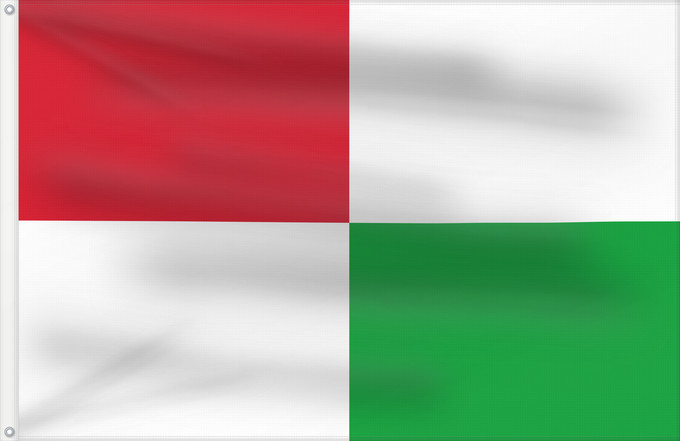 Flagge, mit zwei Metallösen und verstärktem Besatzband: Opsterland Dutch municipality of Opsterland