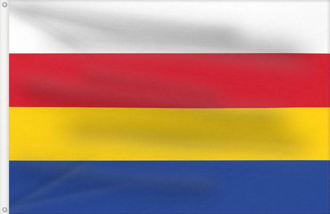 Flagge, mit zwei Metallösen und verstärktem Besatzband: Reeuwijk	Dutch town of Reeuwijk