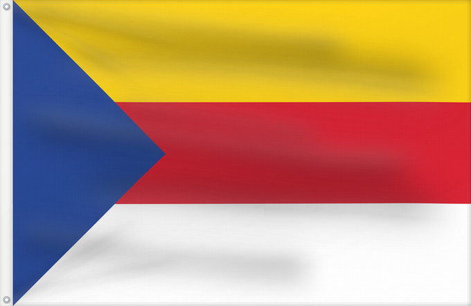 Flag, with two metal eyelets and reinforced hoist: Rijnwaarden	Dutch municipality of Rijnwaarden