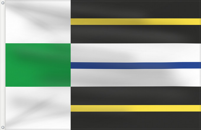 Flag, with two metal eyelets and reinforced hoist: Stadskanaal Dutch municipality of Stadskanaal