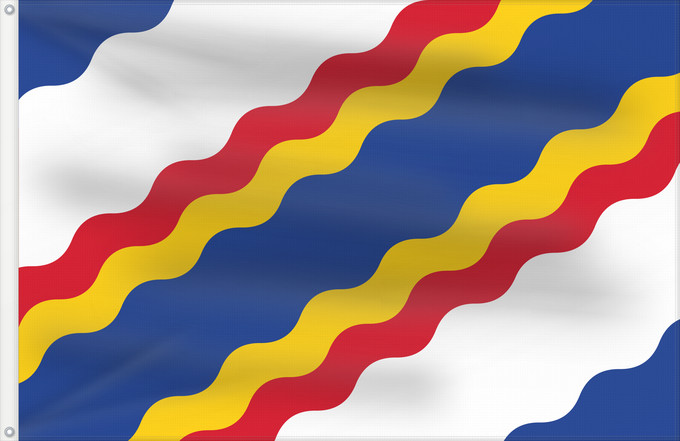 Flagge, mit zwei Metallösen und verstärktem Besatzband: Ten Boer	Dutch municipality of Ten Boer