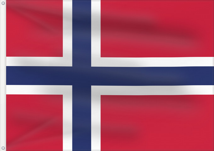 Bandera, con dos ojales metálicos y lado del asta reforzado: Jan Mayen