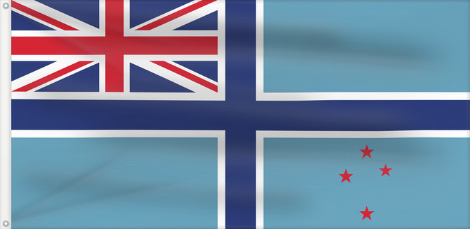 Bandera, con dos ojales metálicos y lado del asta reforzado: Civil Air Ensign of New Zealand