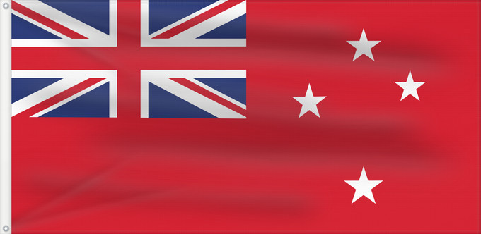 Flagge, mit zwei Metallösen und verstärktem Besatzband: Civil Ensign of New Zealand	Pavillon civil de la Nouvelle-Zélande	Bandera civil de Nueva Zelanda	Zivile Flagge von Neuseeland	Bandiera civile della Nuova Zelanda