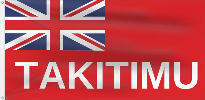 Flagge, mit zwei Metallösen und verstärktem Besatzband: NZ-Takitimu Design data from FOTW