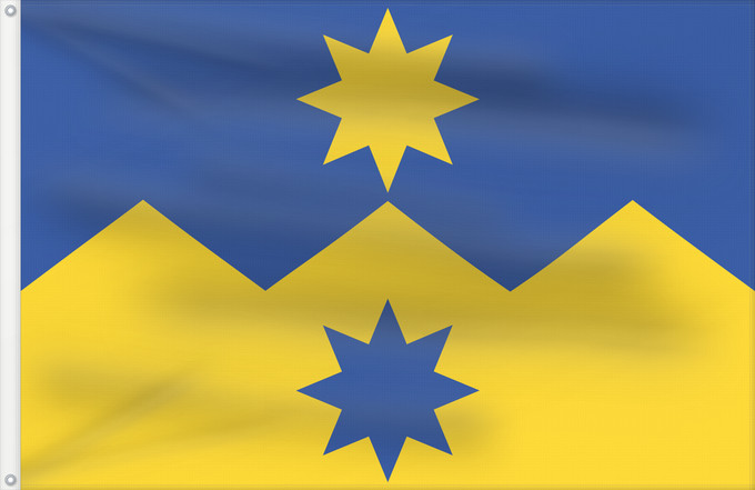 Flagge, mit zwei Metallösen und verstärktem Besatzband: Otago Otago Region of New Zealand