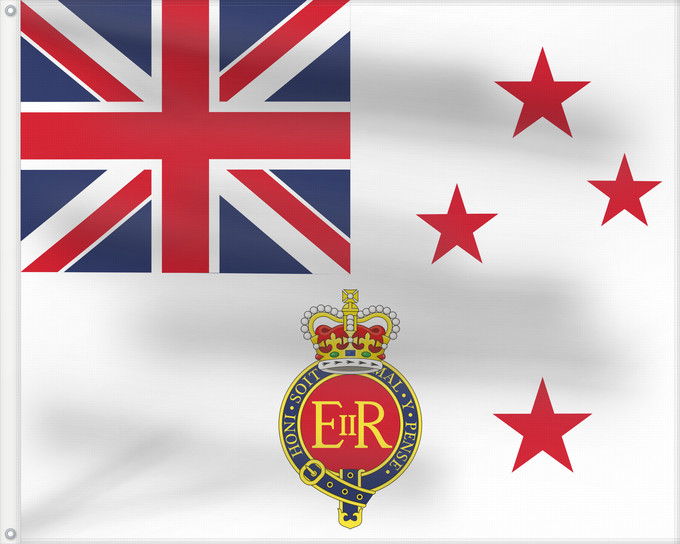 Flagge, mit zwei Metallösen und verstärktem Besatzband: Queen s Colour for Royal New Zealand Navy