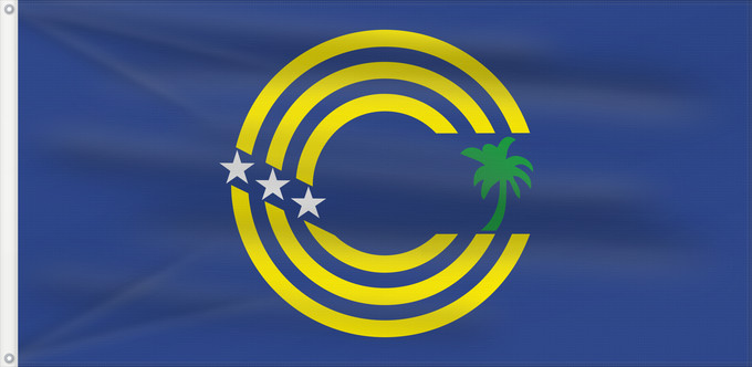 Flagge, mit zwei Metallösen und verstärktem Besatzband: Tokelau local Tokelau (local) Tokelau (lokal) Tokelau (locale)