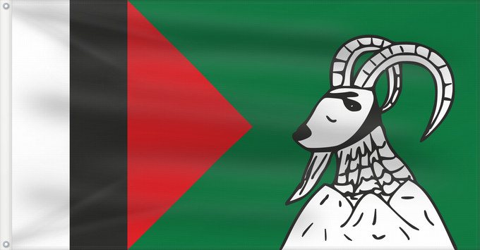 Drapeau, avec deux œillets métalliques et guindant renforcé : Balawaristan	Unofficial Flag of Balawaristan, Pakistan	Balawaristan (non officiel)	Balawaristan (no oficial)	Balawaristan (inoffiziell)	Balawaristan (non ufficiale)	バラワリスタン国民戦線の旗