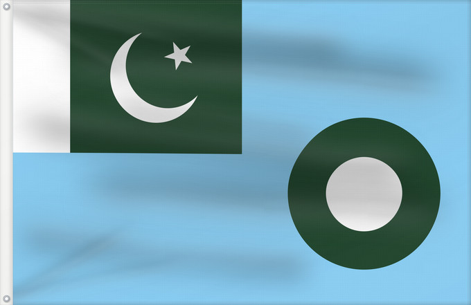 Drapeau, avec deux œillets métalliques et guindant renforcé : Pakistani Air Force Ensign