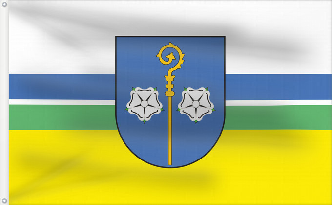Flag, with two metal eyelets and reinforced hoist: Borzecin flaga	Gminy Borzęcin	Флаг гмини Боженцин