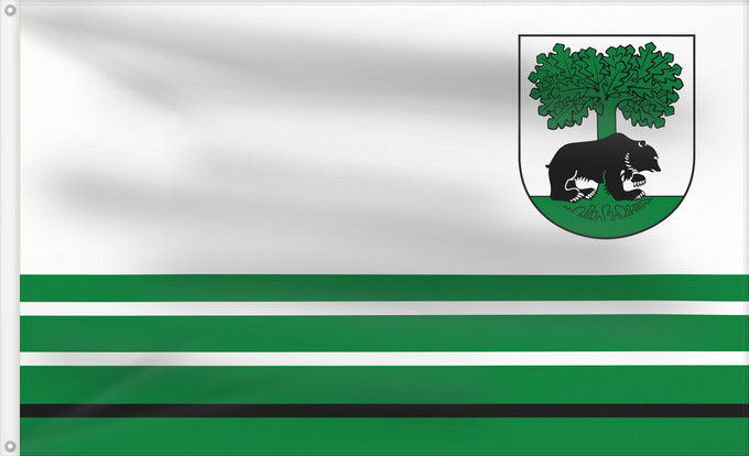 Bandiera, con due occhielli metallici e lato dell'asta rinforzato: POL Barwice	Barwice	Barwic