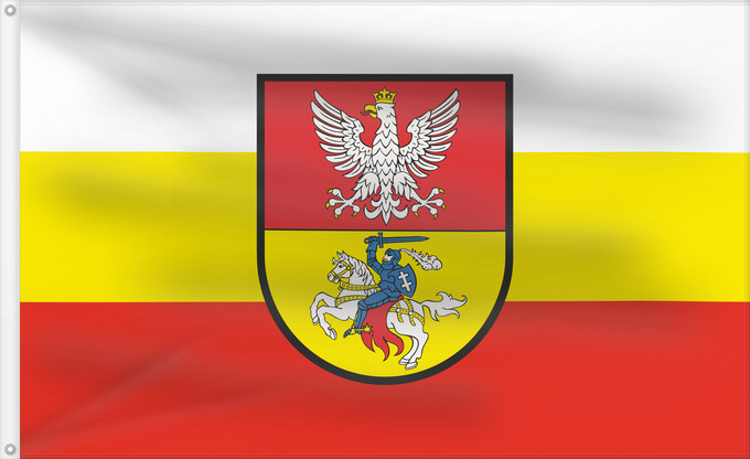 Bandera, con dos ojales metálicos y lado del asta reforzado: POL Białystok