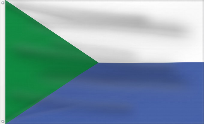 Bandera, con dos ojales metálicos y lado del asta reforzado: POL Blachownia