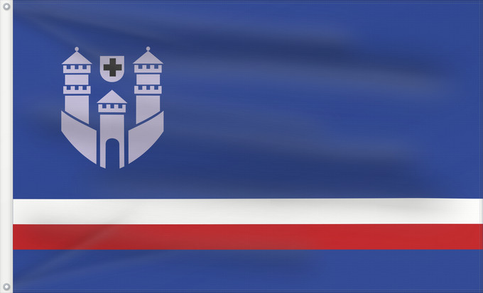 Bandera, con dos ojales metálicos y lado del asta reforzado: POL Bytów	Bytów  upon Appendix no