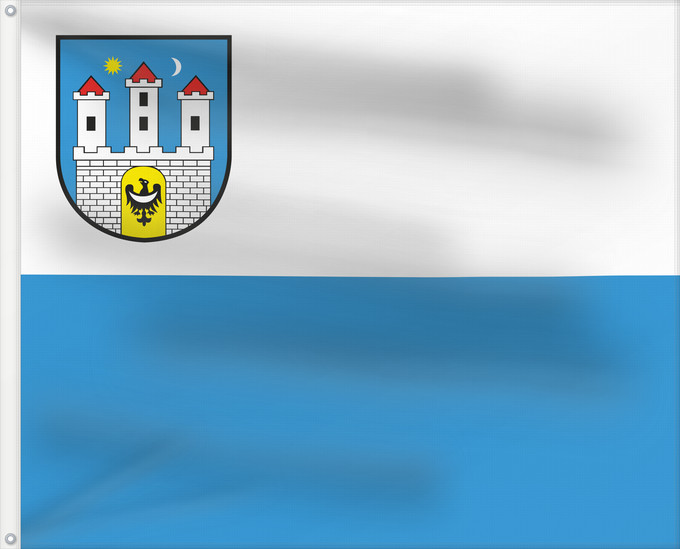 Flag, with two metal eyelets and reinforced hoist: POL Chojnów	Chojnów	Chojnowa