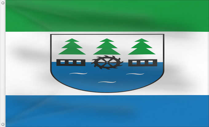 Bandera, con dos ojales metálicos y lado del asta reforzado: POL Czersk Czersk, Poland Miasta i gminy Czersk, woj. pomorskie