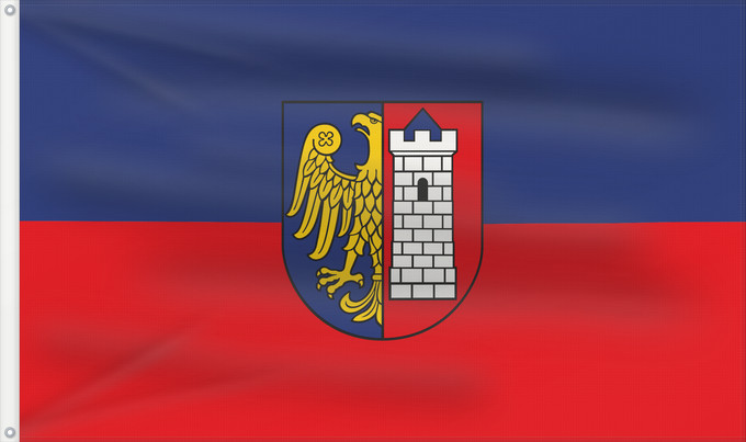Flag, with two metal eyelets and reinforced hoist: POL Gliwice Gliwice Gliwic