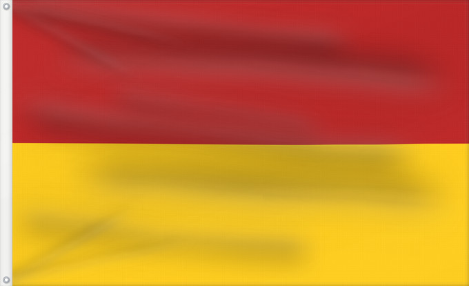 Bandera, con dos ojales metálicos y lado del asta reforzado: POL gmina Żukowice Gmina Żukowice commune , Poland Gminy Żukowice, woj. dolnośląskie