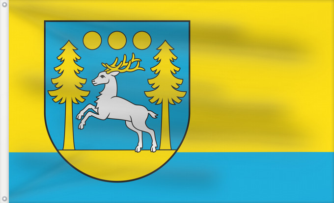 Flag, with two metal eyelets and reinforced hoist: POL gmina Domaszowice