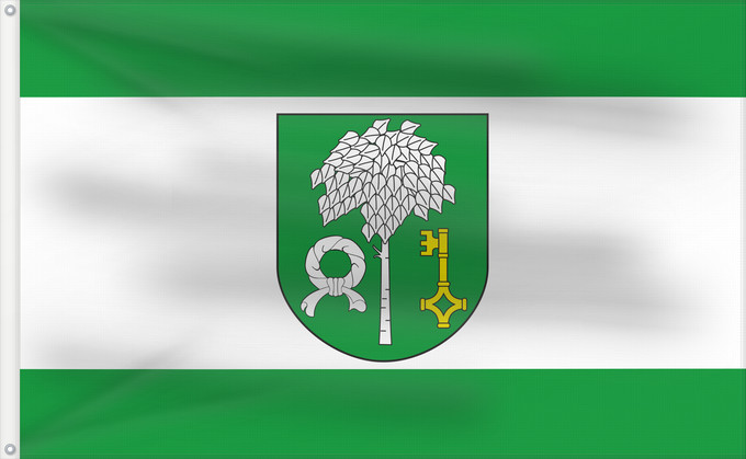 Bandera, con dos ojales metálicos y lado del asta reforzado: POL gmina Głowaczów